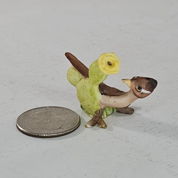 RARE Freeman McFarlin George Good Roadrunner With Cactus Miniature Figurine - Picture 2 of 8